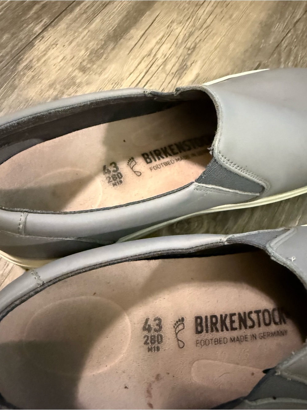 Birkenstock Men’s Oswego Gray Natural Leather Regular Width Size 43 (9.5-10) - Picture 5 of 6